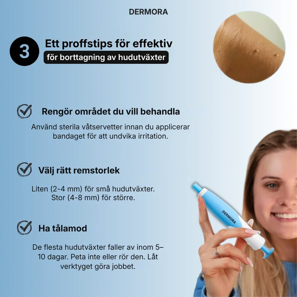 Dermora® | Hemkit för borttagning av hudflikar/vårtor - Bild 2