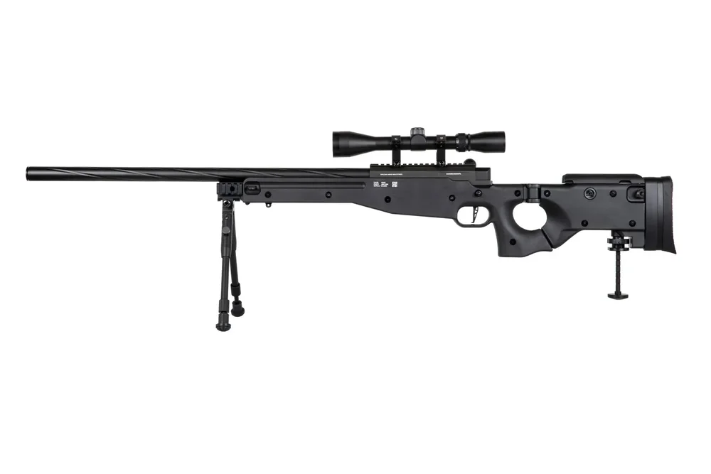 Specna Arms SA-S14 sniper airsoft rifle with scope and bipod Black - Bild 1