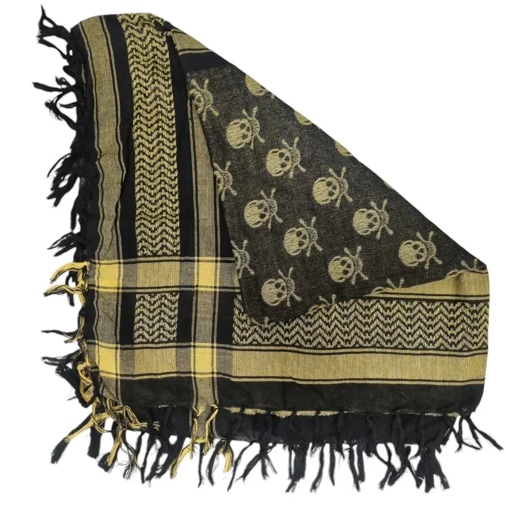 Palestinasjal keffiyeh Döskallar vit och svart - Bild 3