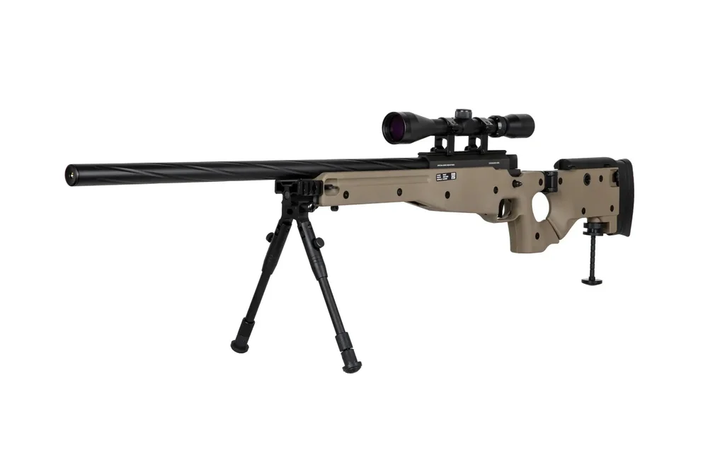Specna Arms SA-S14 sniper airsoft rifle with scope and bipod Tan - Bild 2
