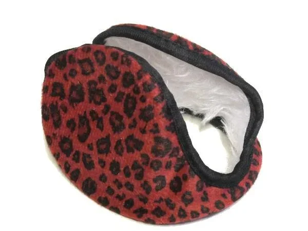 Leopard röda öronmuffar - Bild 1
