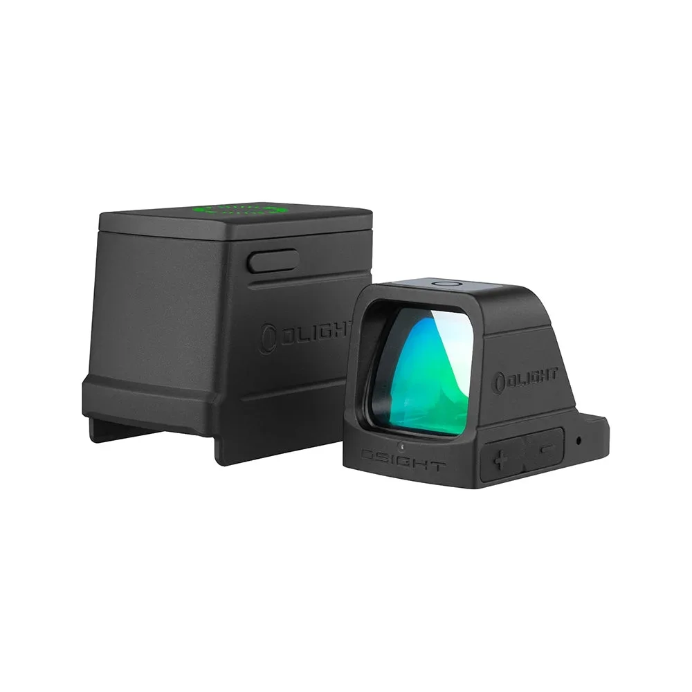 OLIGHT OSIGHT rødpunktsigte med grøn 3 MOA dot og ladecover, sort - Bild 1