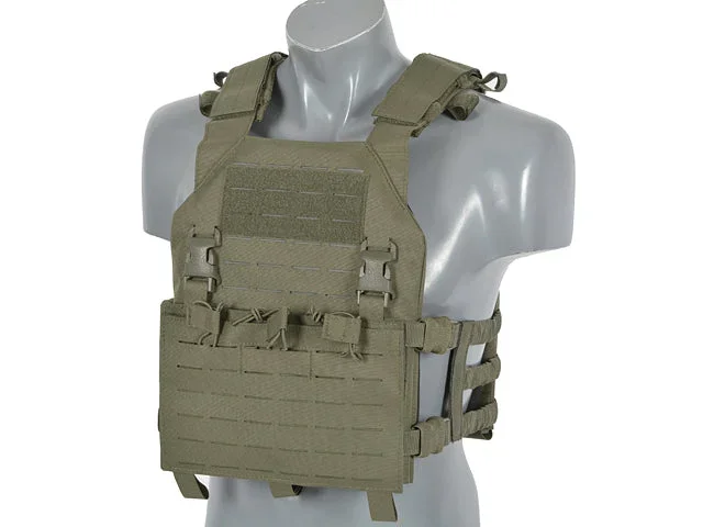 Assault Plate Carrier vest, Buckle Up med AR15/AK-magasinlomme, laser-cut – Ranger Green - Bild 2