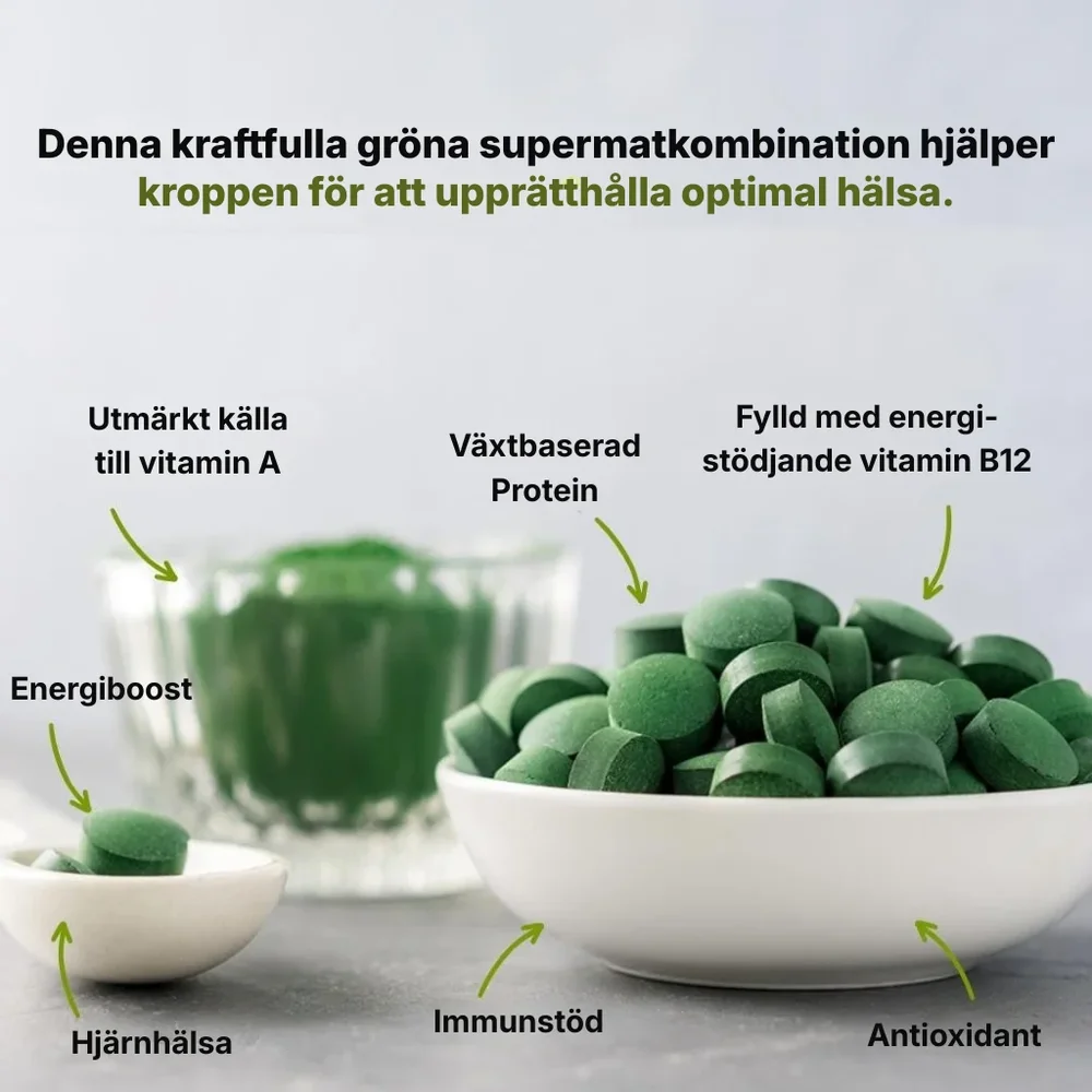 Supergrön® | Spirulina- och klorellatabletter, 113g - Bild 2