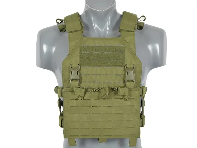 Buckle Up Assault Plate Carrier med AR15/AK-magasinlomme, laser-cut – oliven Buckle Up Assault Plate Carrier med AR15/AK-magasinlomme, laser-cut – oliven