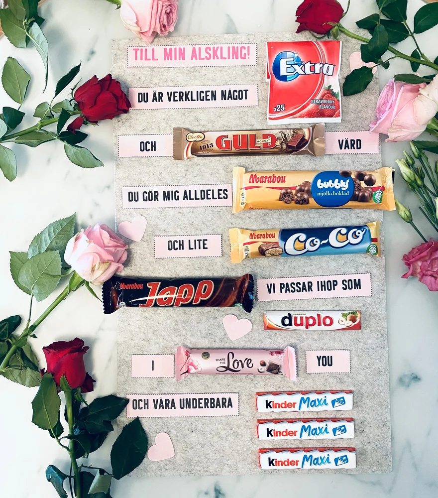 Chokladtavla: Alla hjärtans dag Chokladtavla: Alla hjärtans dag