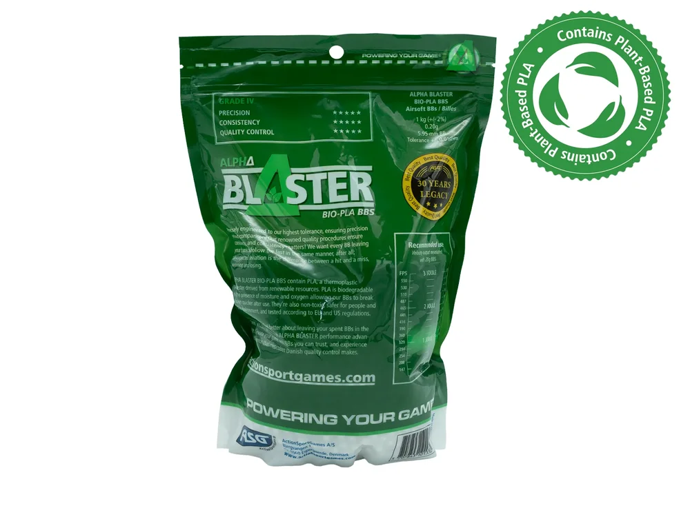 Alpha Blaster PLA kugler, 0,20 g - 1 kg pose - Bild 2