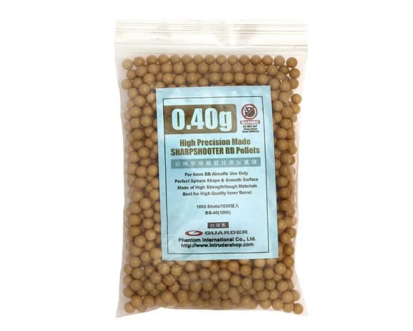 Højpræcisions BB-kugler 0,40 g – 1000 stk. i pose Højpræcisions BB-kugler 0,40 g – 1000 stk. i pose