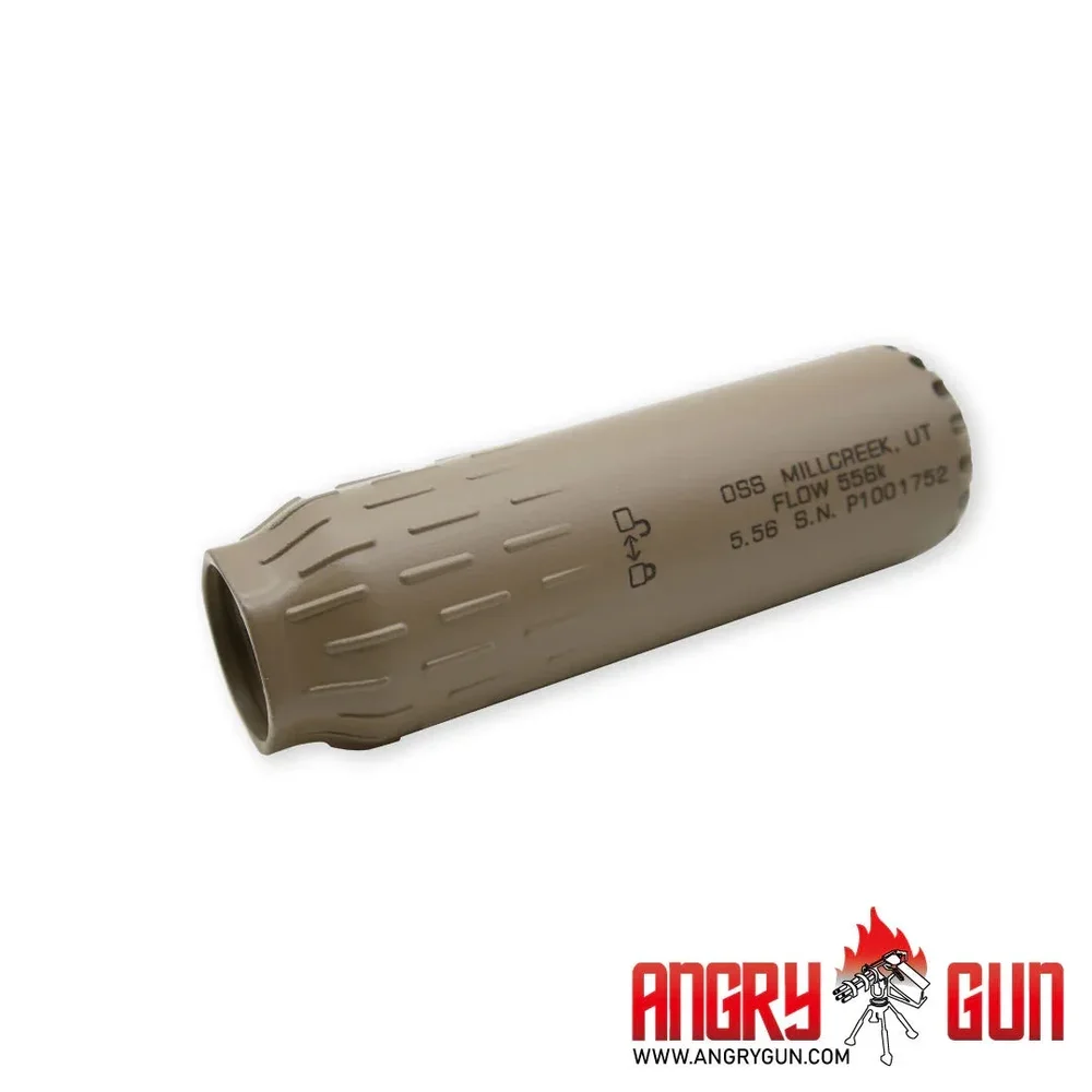 Angry Gun FLOW 556K lyddæmper i 3D-printet stål, 14 mm CCW - Bild 1