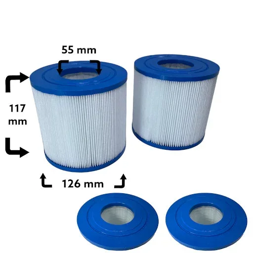 2-pack Spafilter som passar b.la. Beachcomber, Catalina, Clearwater, Coleman, Hydropool, Maax, PDC, Sundance