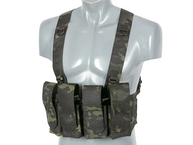 Chest Rig med AR/AK-lommer, laser-cut – Multicam Black - Bild 2