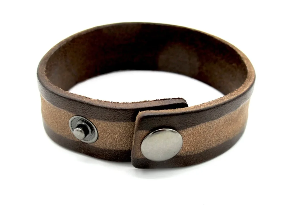 Brun läderarmband - Bild 2