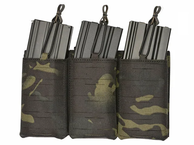 Laser-cut panel med 3 AR15-magasinlommer – Multicam Black Laser-cut panel med 3 AR15-magasinlommer – Multicam Black