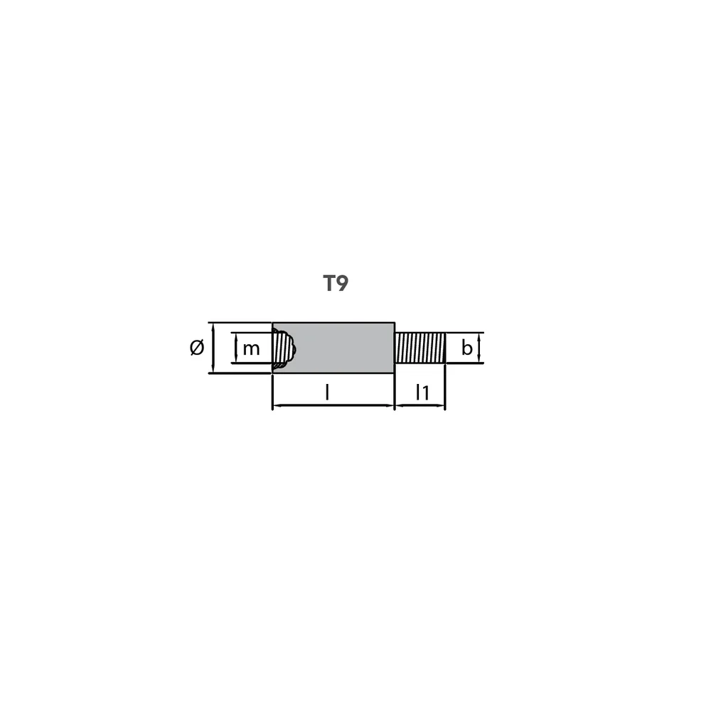 Zinkanod Volvo Penta drev, gänga hane och hona ø 16x42,5 mm, motoranod, VP 838929, R800714 - Bild 2