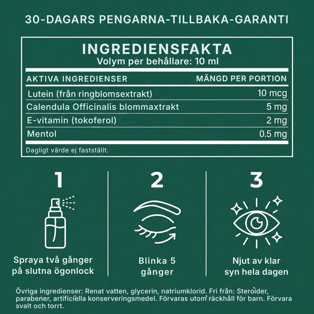 Oculelle® Lutein ögonspray | avancerat dagligt stöd för synen, gula fläcken och ögonkomfort - Bild 2