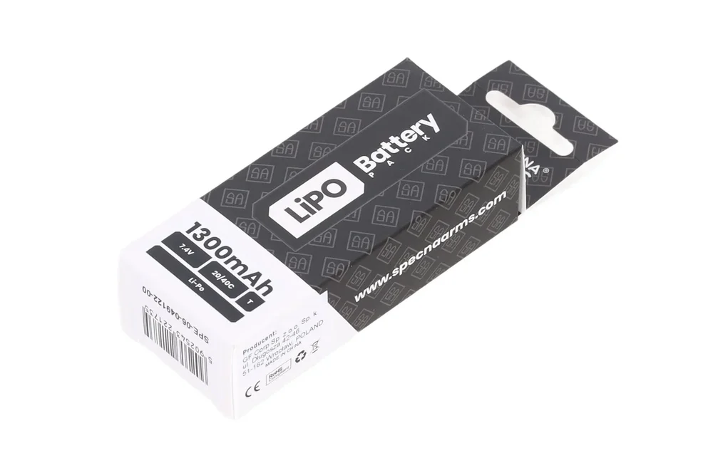 Specna Arms LiPo battery 7.4V 1300mAh 20/40C PEQ Tamiya mini Specna Arms LiPo battery 7.4V 1300mAh 20/40C PEQ Tamiya mini