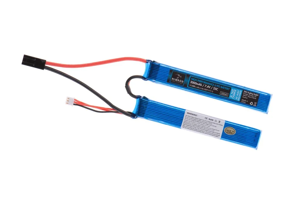 Nimrod LiPo 7.4V 2000mAh 25C Twin Type Nimrod LiPo 7.4V 2000mAh 25C Twin Type