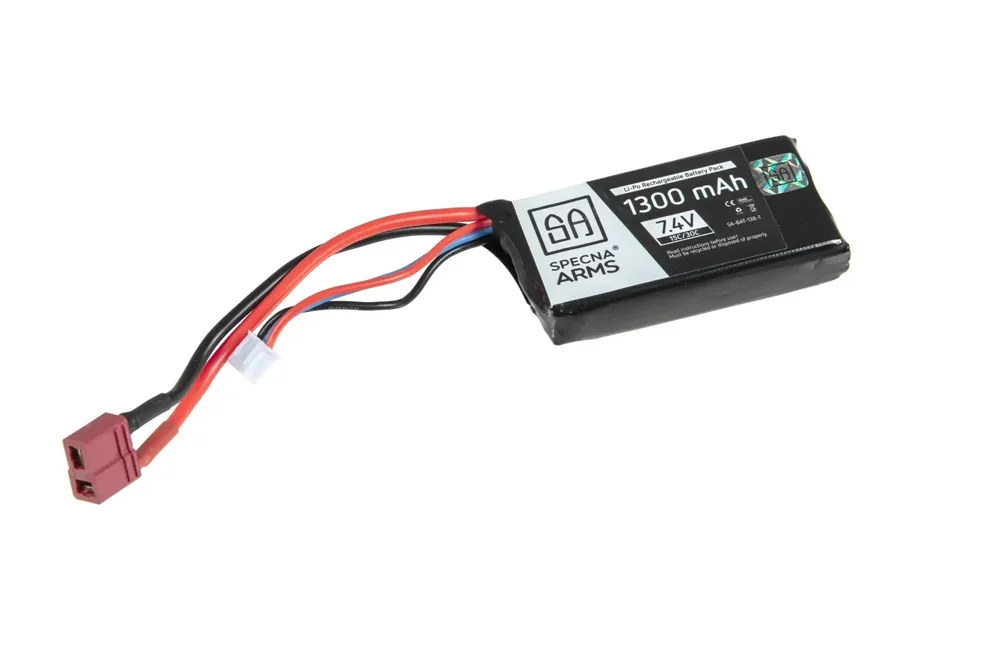LiPo 7,4V 1300mAh 15/30C Batteri - T-Connect (Deans) - Bild 2