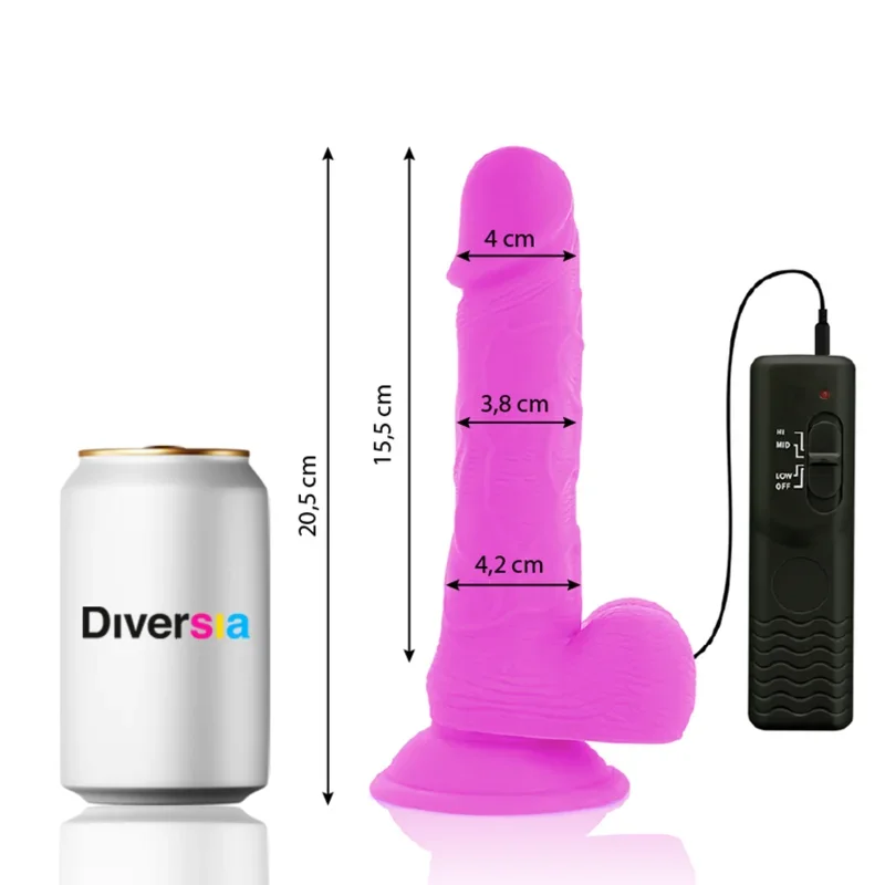DILDO VIBRATOR DIVERSIA LILA - Bild 3
