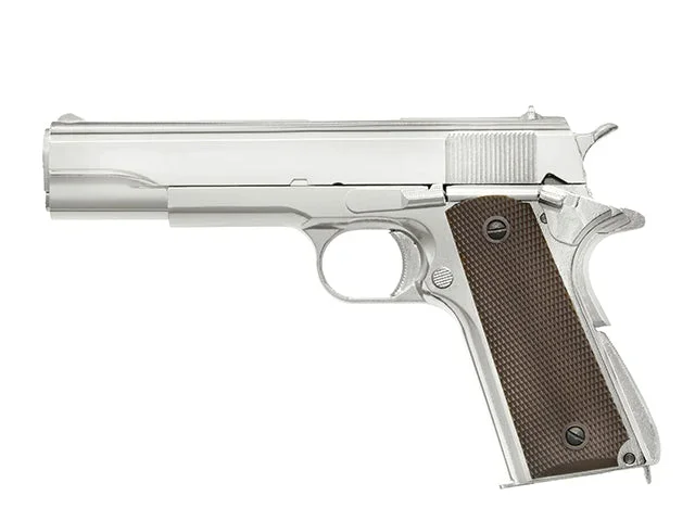 1911 pistolreplika med Gas Blowback (GBB) – sølv 1911 pistolreplika med Gas Blowback (GBB) – sølv