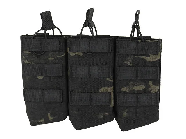 Triple AK-magasinlomme med åben top til 7.62x39 – Multicam Black - Bild 2