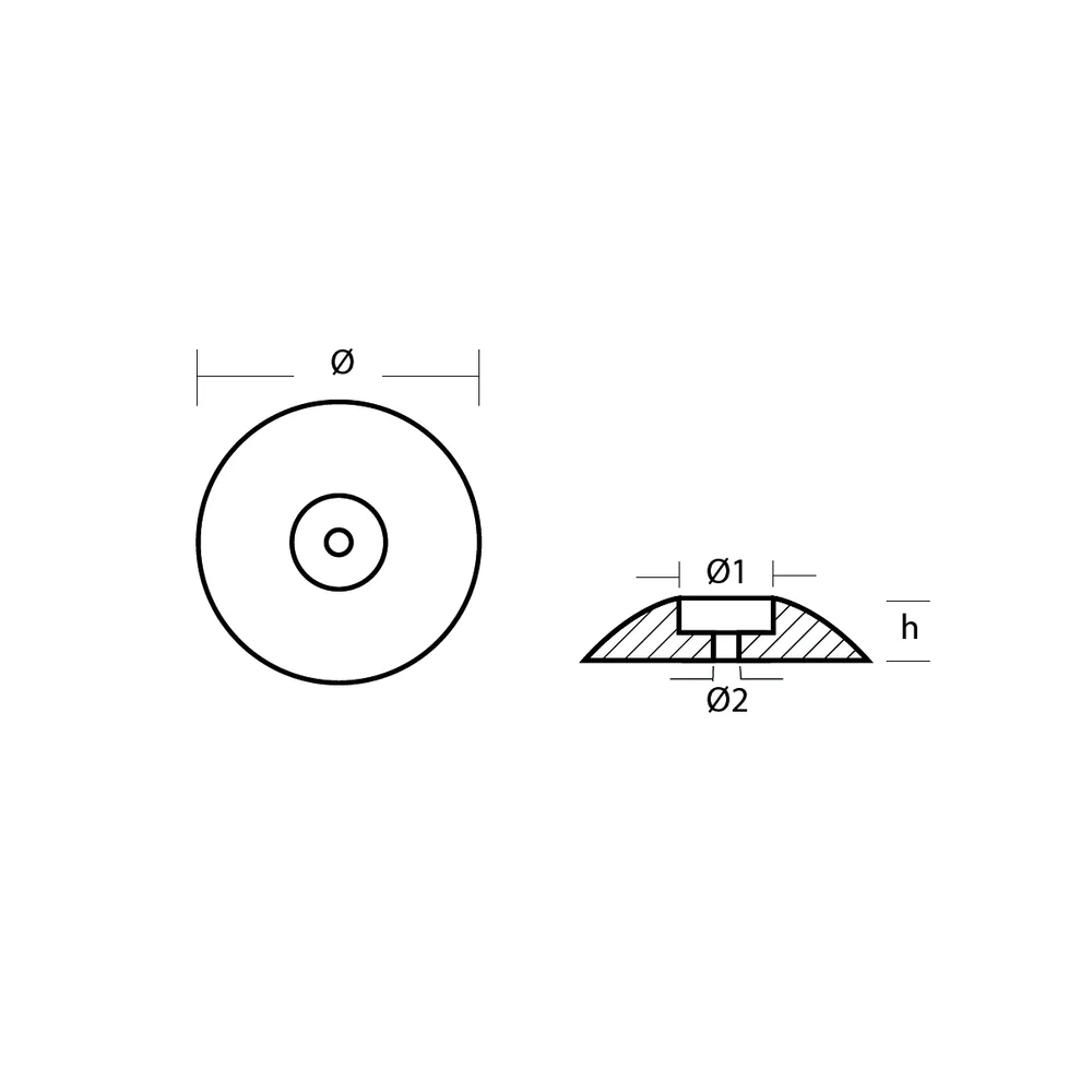 Magnesiumanod roder - Ø=90mm, 0.11KG - 2-PACK, T00102MG - Bild 2