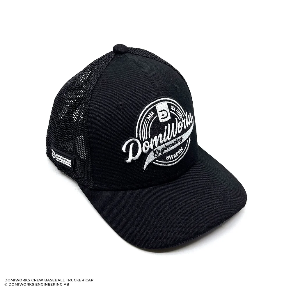 DomiWorks Crew Svart Snapback Trucker Cap DomiWorks Crew Svart Snapback Trucker Cap
