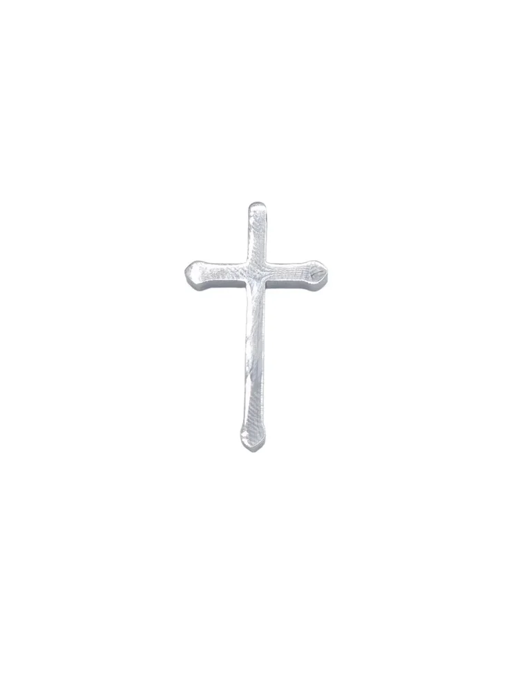 Kors silverfärgad medaljong - Bild 1