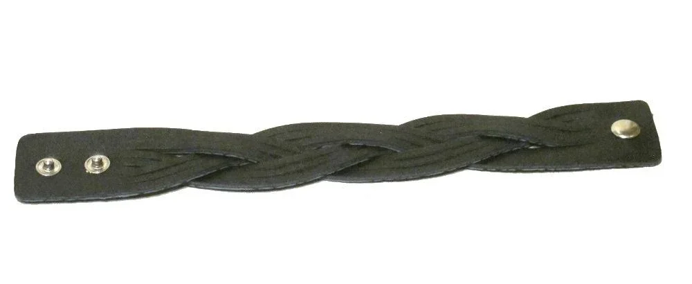 Flätat läderarmband - Bild 2